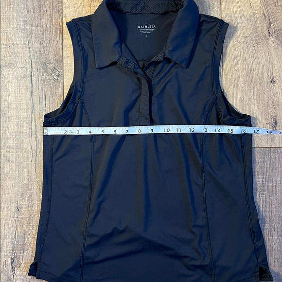 Athleta Advantage Black Sleeveless Polo Tank Top Size Medium - Picture 8 of 12